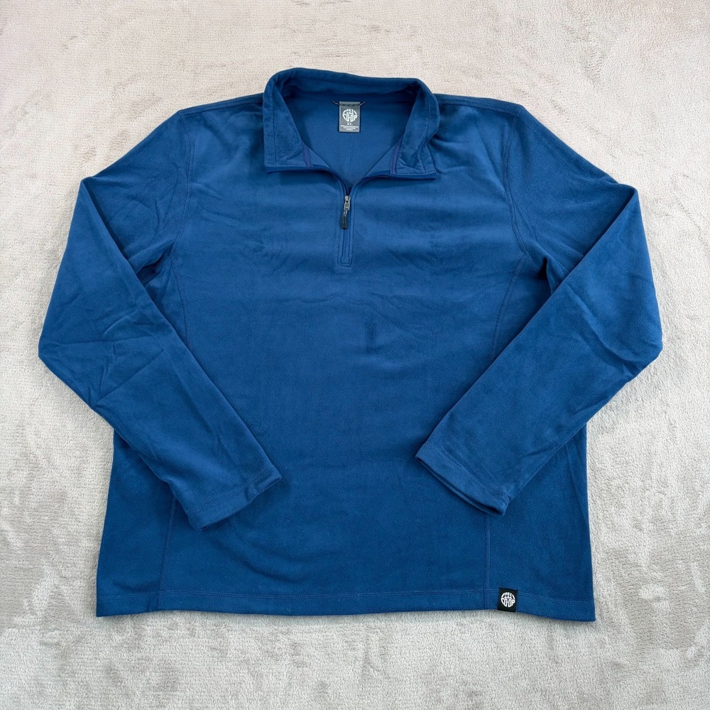 REI Co-op Quarter 1/4 Zip‎ Fleece Sweater Men XL Blue  Pullover Hiking Outdoors